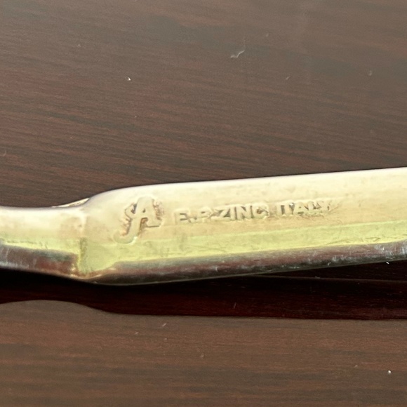 Vintage Stonewashed Cake Baroque Italian Server 10.25" Long 2.5" Wide 0.5" High - Picture 10 of 10